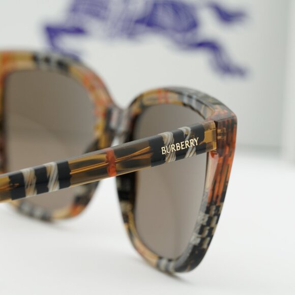 Burberry BE4487 416373 Square Sunglasses - Transparent Brown/Vintage/Brown main image 5